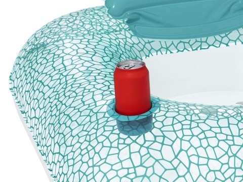 Bestway Dmuchane koło do plywania FOTEL + uchwyt na kubek 102x94cm 43097