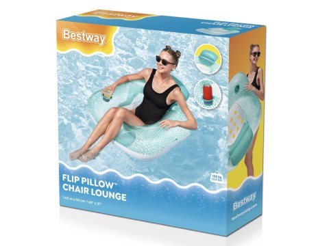 Bestway Dmuchane koło do plywania FOTEL + uchwyt na kubek 102x94cm 43097