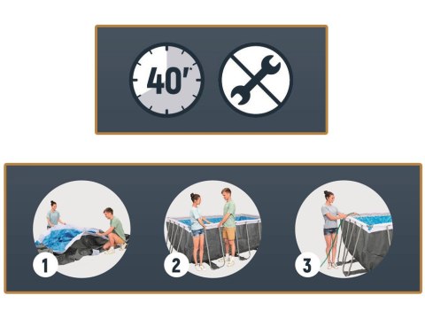 Bestway Basen stelażowy 412x201x122cm 10w1 56457