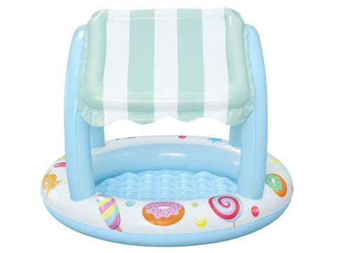 Bestway Basenik z daszkiem i dmuchanym dnem NIEBIESKO-BIAŁY 104cm 52638