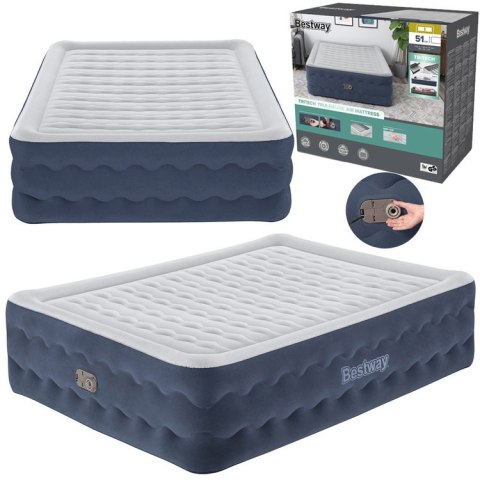 Bestway Samopompujący materac kempingowy 2-os. 300kg QUEEN 203x152cm 6716P
