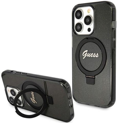 GUESS futerał do IPHONE 15 Pro Max kompatybilny z MagSafe GUHMP15XHRSGSK do iPhone 15 Pro Max (Kompatybilny z Magsafe / Glitter