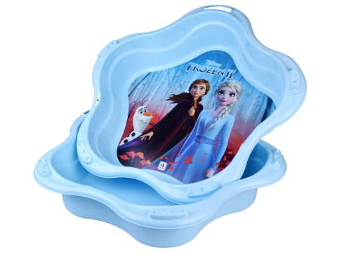 Piaskownica zamykana plastikowa MUSZELKA 2w1 basenik Kraina Lodu SP0884