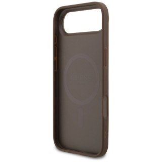 GUESS futerał do IPHONE 17 Air kompatybilny z MagSafe GUHMP17MG4GFRW (PU 4G Ring Classic Logo) brązowy