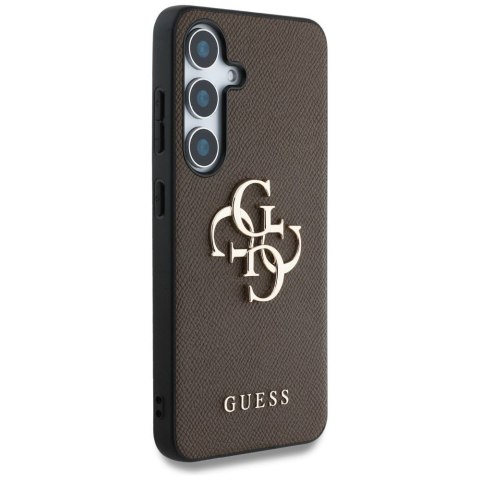 GUESS futerał do SAMSUNG S25 GUHCS25SPGT4MBW (PU Grained Big 4G and Classic Logo) brązowy