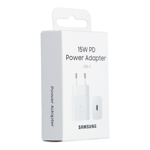 SAMSUNG oryginalna ładowarka sieciowa Typ C PD 3A 15W EP-T1510NWEGEU biała blister