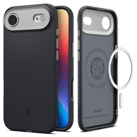 SPIGEN futerał NANO POP MAG kompatybilny z MagSafe do IPHONE 17 Air black sesame