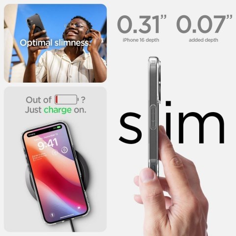 SPIGEN futerał ULTRA HYBRID MAG kompatybilny z MagSafe do IPHONE 16 Plus black