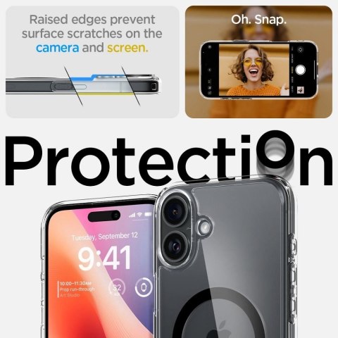 SPIGEN futerał ULTRA HYBRID MAG kompatybilny z MagSafe do IPHONE 16 Plus black
