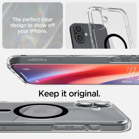 SPIGEN futerał ULTRA HYBRID MAG kompatybilny z MagSafe do IPHONE 16 Plus black