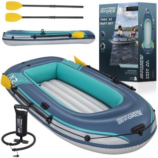 Bestway Dmuchany ponton TREK X2 do 250kg 232x118cm + wiosła i pompka 61153