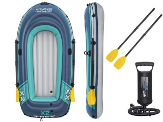 Bestway Dmuchany ponton TREK X2 do 250kg 232x118cm + wiosła i pompka 61153