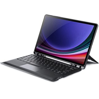 DUX DUCIS etui DK składane z klawiaturą bezprzewodową do SAMSUNG Tab S10 Plus/S9 Plus/S9 FE Plus czarne