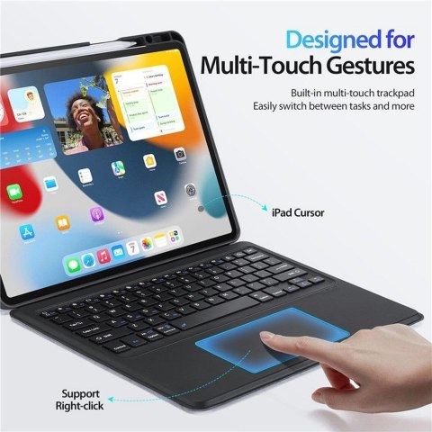 DUX DUCIS etui DK składane z klawiaturą bezprzewodową do iPad Air 13 (2024)/Pro 12.9 (2020/2021/2022) czarne