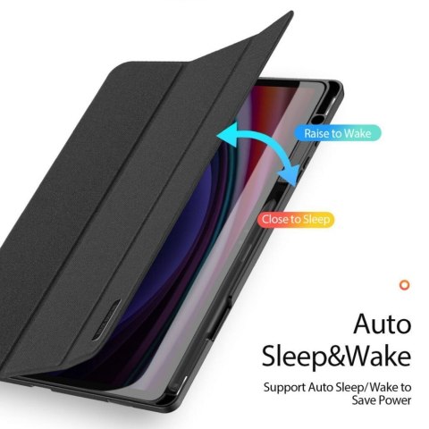DUX DUCIS etui DOMO składane z miejscem na rysik do SAMSUNG Tab S10 Plus/S9 Plus/S9FE Plus czarne