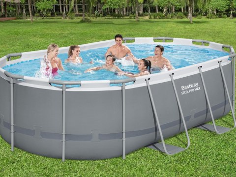 Basen stelażowy 427x250x100cm Bestway 8w1 pompa drabinka 56620