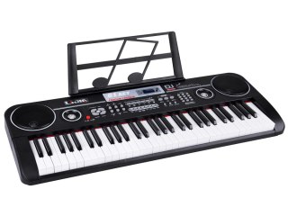 Keyboard 61 Klawiszy Podświetlane Stojak Mikrofon Organy Edukacyjne IN0187