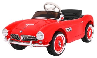 Autko BMW 507 Retro elektryczne dla dzieci Czerwony Roadster