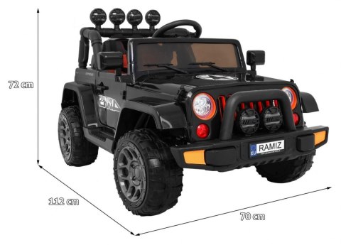 Auto Terenowe Full Time 4WD dla dzieci Czarny + Napęd 4x4 + Pilot