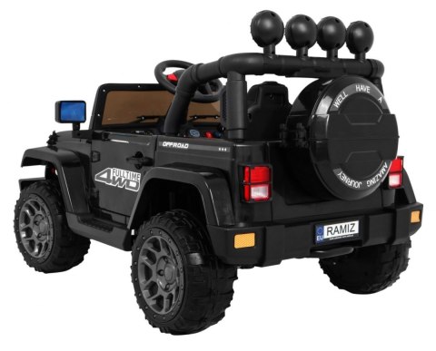 Auto Terenowe Full Time 4WD dla dzieci Czarny + Napęd 4x4 + Pilot