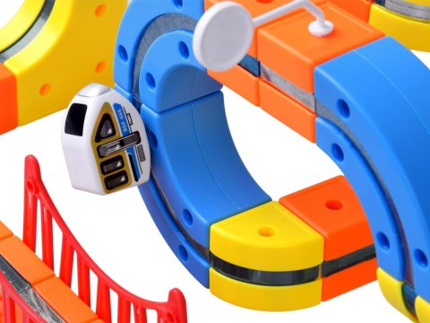 Magnetyczny modułowy tor samochodowy - kreatywna zabawa dla dzieci ZA6147