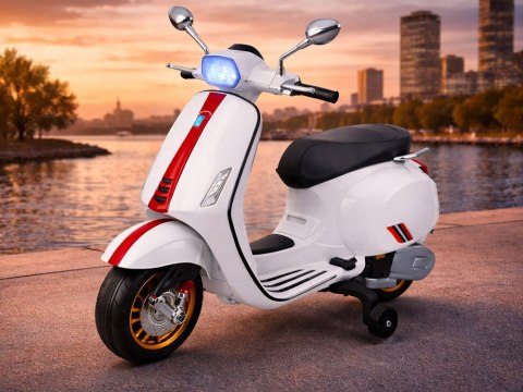Motor skuter elektryczny VESPA na akumulator dla dziecka melodie PA0344
