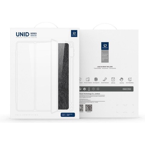 DUX DUCIS etui UNID składane z miejscem na rysik do iPad Air 13 (2024) / Pad Pro 12.9 (2018/2020/2021/2022) czarne