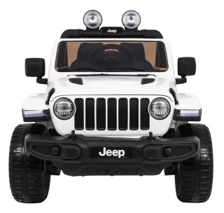 Jeep Wrangler Rubicon na akumulator dla dzieci Biały + Pilot