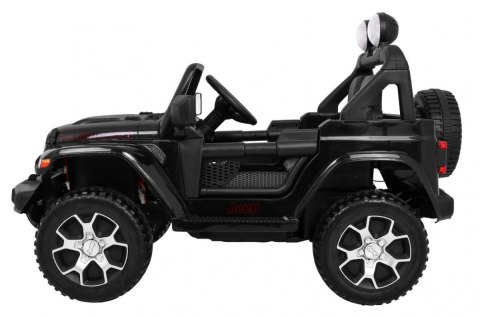 Jeep Wrangler Rubicon terenowy na akumulator dla dzieci Czarny + Pilot + 4x4