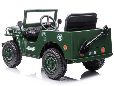 Wojskowe Auto na akumulator Willys + pilot PA0263