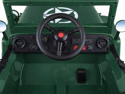 Wojskowe Auto na akumulator Willys + pilot PA0263