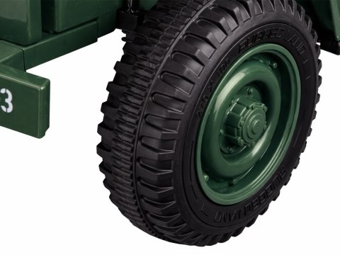 Wojskowe Auto na akumulator Willys + pilot PA0263