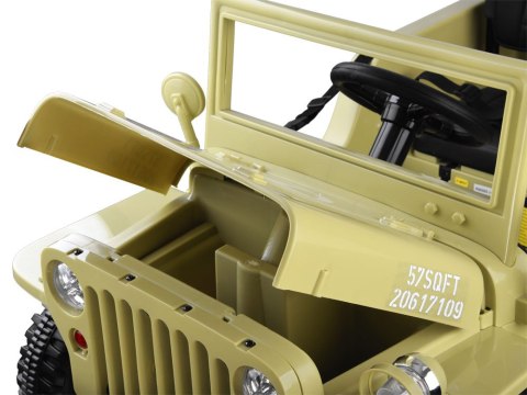 Wojskowe Auto na akumulator Willys + pilot PA0263