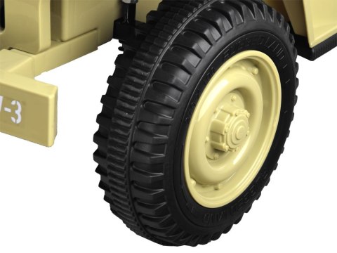 Wojskowe Auto na akumulator Willys + pilot PA0263