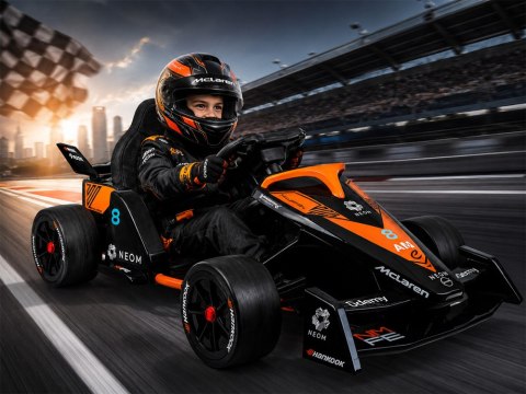 Bolid na akumulator wyścigówka dla dziecka Formuła E McLaren NEOM PA0346