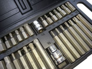 Zestaw bitów kluczy końcówki klucze IMBUS SPLINE TORX BITY 40 elementów