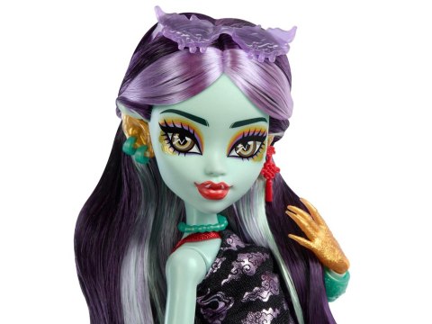 Mattel Lalka Monster High Jinafire Long + figurka zwierzak Cloudy ZA6707