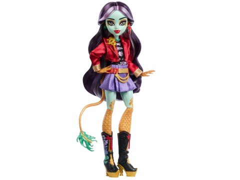 Mattel Lalka Monster High Jinafire Long + figurka zwierzak Cloudy ZA6707