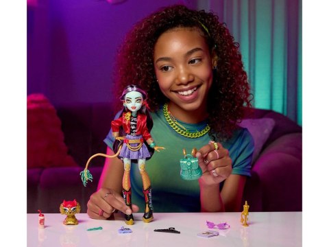 Mattel Lalka Monster High Jinafire Long + figurka zwierzak Cloudy ZA6707