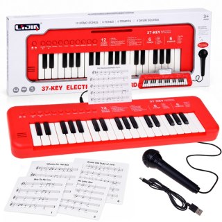 Keyboard interaktywne organy dla dzieci 37-klawiszy + mikrofon IN0190