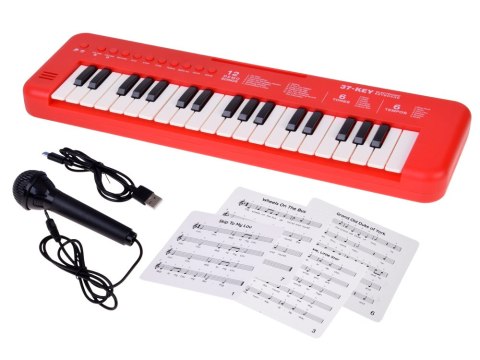 Keyboard interaktywne organy dla dzieci 37-klawiszy + mikrofon IN0190
