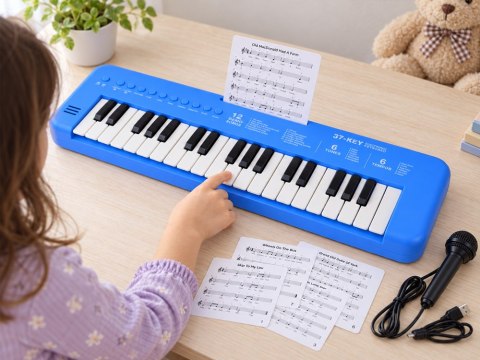 Keyboard interaktywne organy dla dzieci 37-klawiszy + mikrofon IN0190