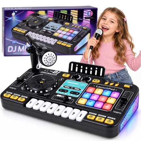 Kontroler MIXER DJ Podświetlana konsola dla dzieci + mikrofon ZA6303