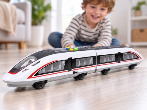 Magnetyczny Pociąg 57 cm Napęd Frykcyjny Dźwięk Światło ZA6387