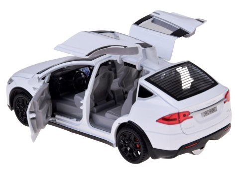 Autko Tesla Model X RC 1:22 metalowy samochód na pilota LED dym RC0772