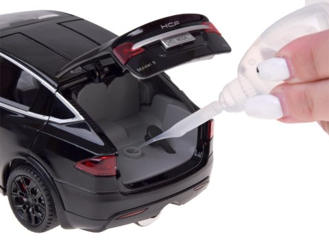 Autko Tesla Model X RC 1:22 metalowy samochód na pilota LED dym RC0772