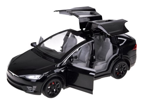 Autko Tesla Model X RC 1:22 metalowy samochód na pilota LED dym RC0772