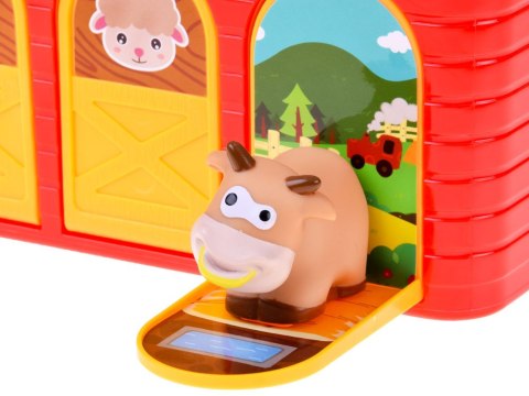 Interaktywny Domek Edukacyjny Farma pianinko zwierzątka dźwięk ZA6197