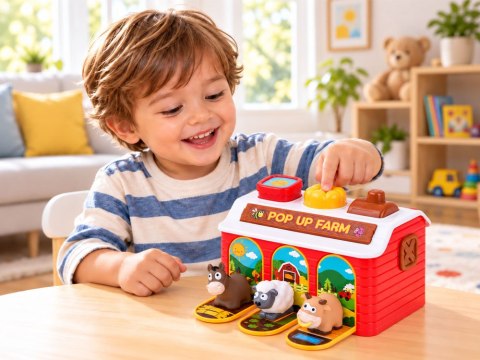 Interaktywny Domek Edukacyjny Farma pianinko zwierzątka dźwięk ZA6197
