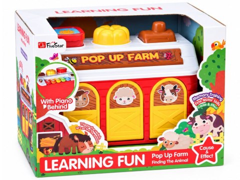 Interaktywny Domek Edukacyjny Farma pianinko zwierzątka dźwięk ZA6197